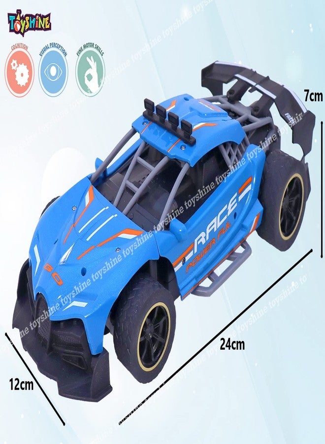 توي شاين سيارة سباق توي شاين بمقياس 1:16، سيارة رياضية فائقة تعمل بجهاز تحكم عن بعد، مزودة بإطارات مطاطية، وجهاز تحكم عن بعد بمقبض، وهيكل نحيف، وقابلة لإعادة الشحن، لون أزرق - Image 4